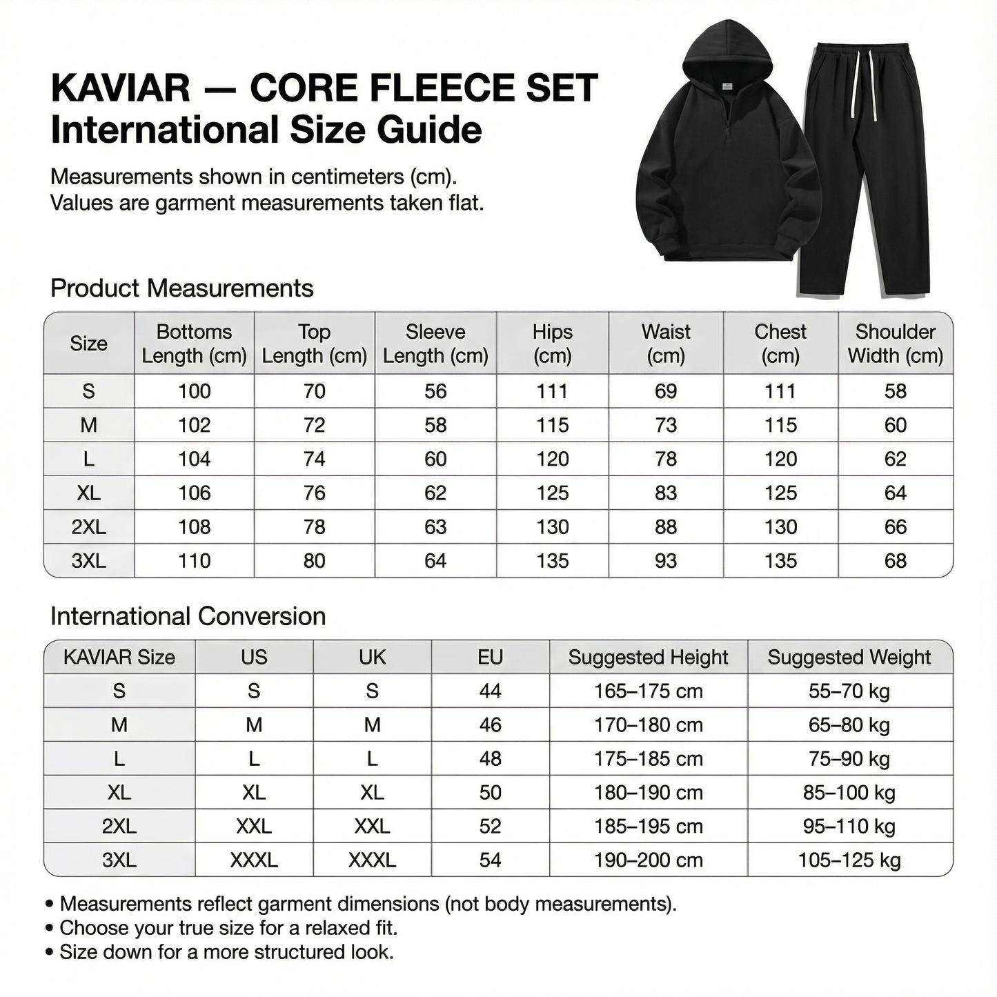 KAVIAR Core Fleece Set